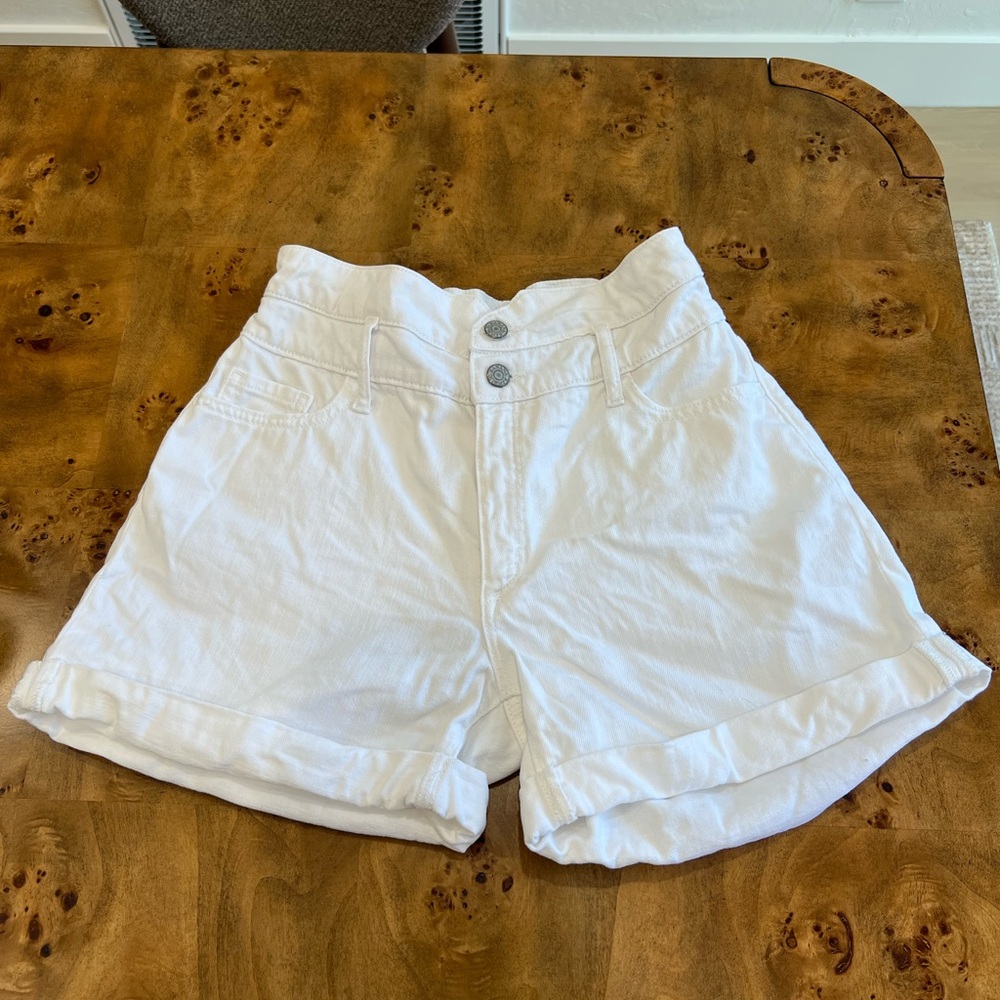 Banana Republic High Waist White Shorts
